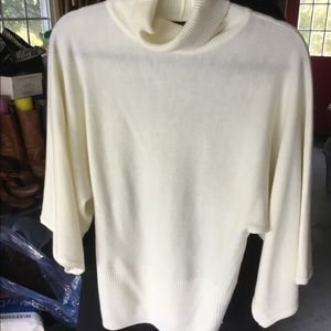 3/4 sleeve turtle neck sweater